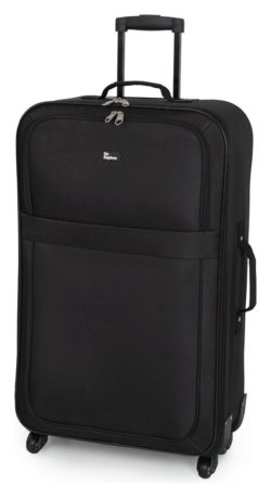 Go Explore Soft 4 Wheeled Large Suitcase - Black.